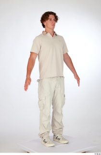 Lyle a-pose beige cargo pants beige polo t shirt beige…